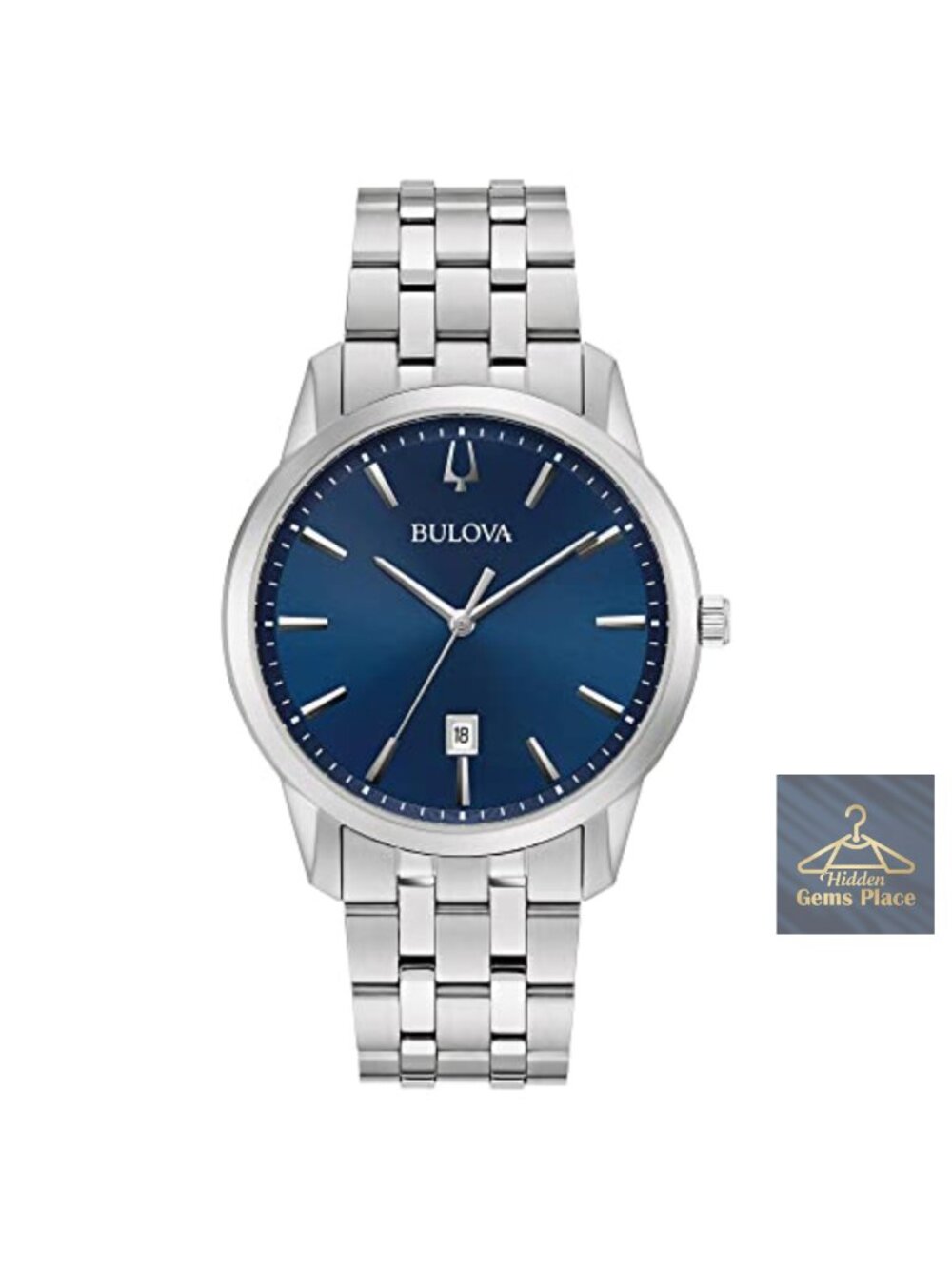 Men's Classic Sutton Analog Quartz Dress Watch Stainless Steel Bracelet 40mm